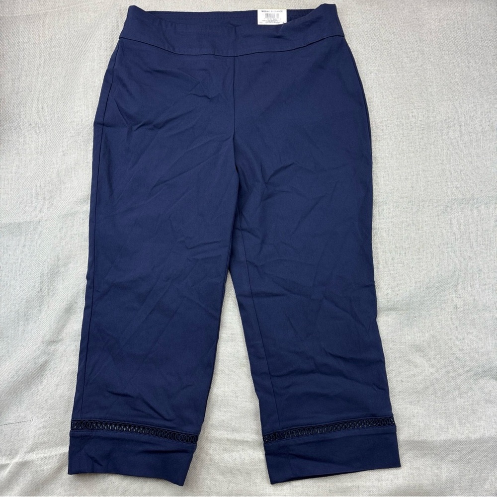 Jm Collection Petite Mid Rise Pull-on Capri Pants Size PM